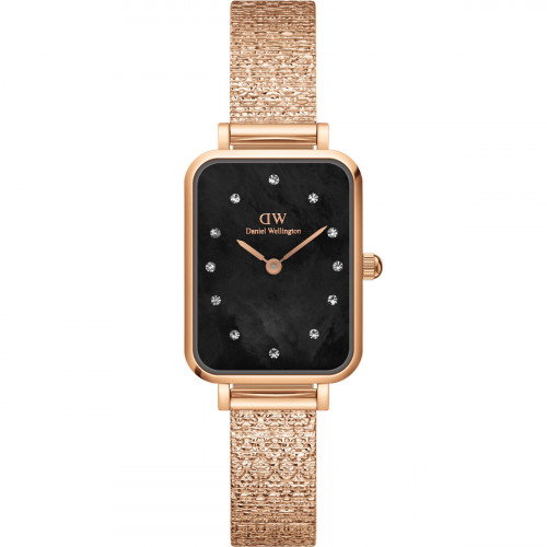 Luxoia - Daniel Wellington Quadro Lumine Pressed Piano Rose Gold Black - DW00100579