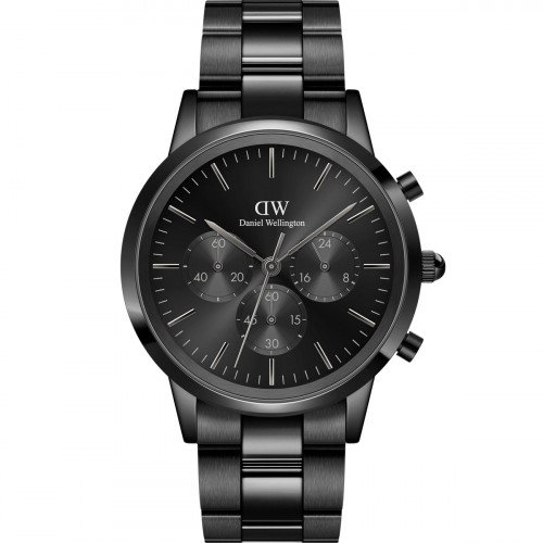 Luxoia - Daniel Wellington Iconic Chronograph Link Black Sunray - DW00100642