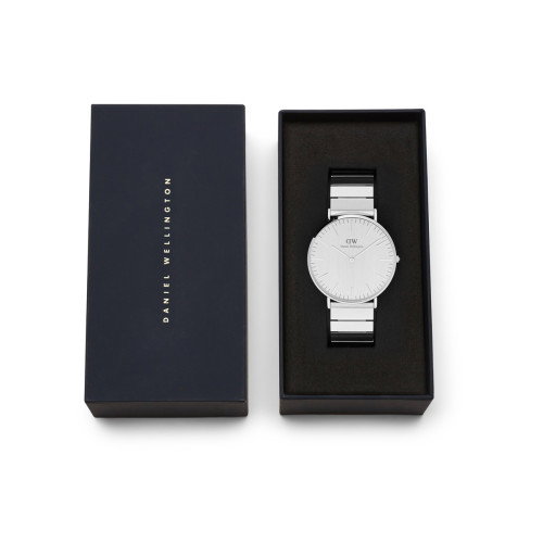 Luxoia - Daniel Wellington Classic Piano Link Silver Unitone - DW00100775