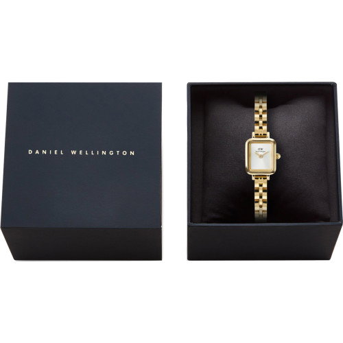 Luxoia - Daniel Wellington Quadro Mini Arch 3-link White Sunray Gold - DW00100850