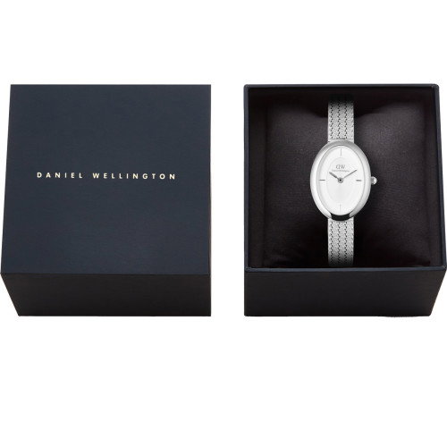 Luxoia - Daniel Wellington Juliette Braided Mesh White Sunray Silver - DW00100884