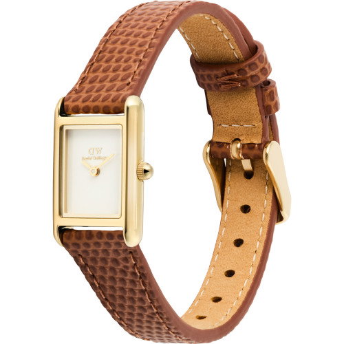Luxoia - Daniel Wellington Bound Mini Light Brown Lizard Gold - DW00100905