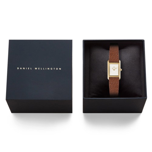 Luxoia - Daniel Wellington Bound Mini Light Brown Lizard Gold - DW00100905