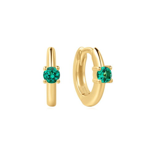 Luxoia - Ania Haie Gold Green Huggie Ohrringe - E073-02G