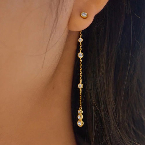 Luxoia - Ania Haie Gold Cascade Station Drop Ohrstecker - E075-12G