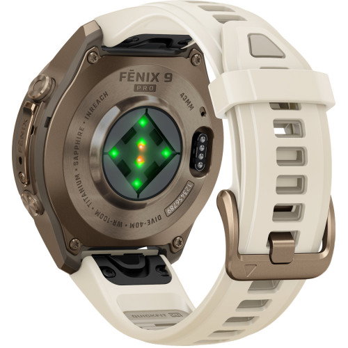 Luxoia - Garmin Fenix 9 Pro inReach Amoled Autumn Gold Titanium Cream (43 mm) - 010-04335-21