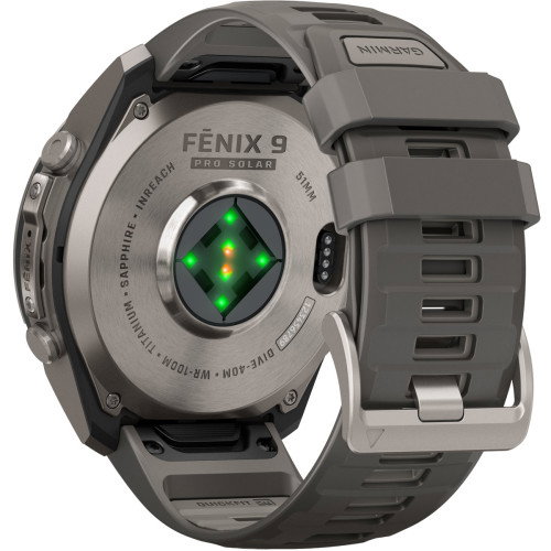 Luxoia - Garmin Fenix 9 Pro inReach Solar Titanium Pebble Gray (51 mm) - 010-04339-01