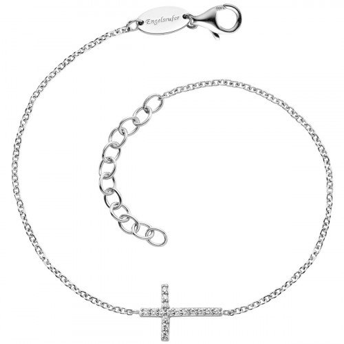 Luxoia - Engelsrufer Kreuz Silber Armband - ERB-LILCROSS-ZI