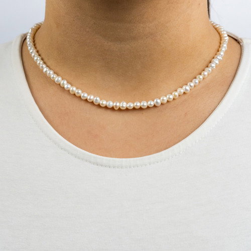Luxoia - Engelsrufer Halskette Süßwasserperlen - ERN-40+5-PE