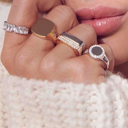 Luxoia - Sif Jakobs Follina Pianura Quadrato Piccolo Ring - SJ-R1071-CZ-YG