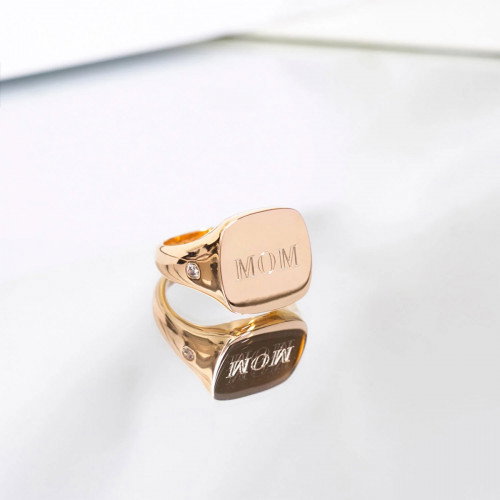 Luxoia - Sif Jakobs Follina Pianura Quadrato Piccolo Ring - SJ-R1071-CZ-YG