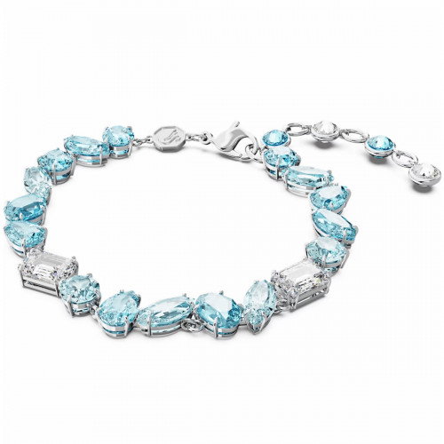 Luxoia - Swarovski Gema Armband Verschiedene Schliffe Blau Rhodiniert - 5666018