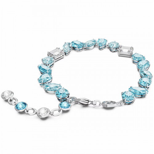Luxoia - Swarovski Gema Armband Verschiedene Schliffe Blau Rhodiniert - 5666018