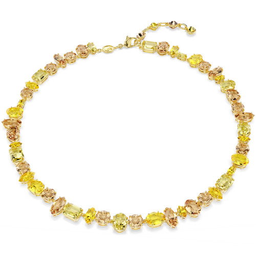 Luxoia - Swarovski Gema Halskette Verschiedene Schliffe Gelb 18K goldbeschichtet - 5754259