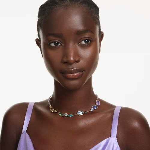 Luxoia - Swarovski Gema Halskette Verschiedene Schliffe Mehrfarbig Goldlegierungsschicht - 5741584