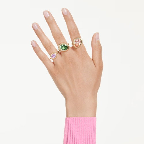 Luxoia - Swarovski Gema Motiv Ring Set Mehrfarbig Goldlegierungsschicht
