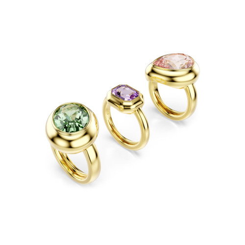 Luxoia - Swarovski Gema Motiv Ring Set Mehrfarbig Goldlegierungsschicht