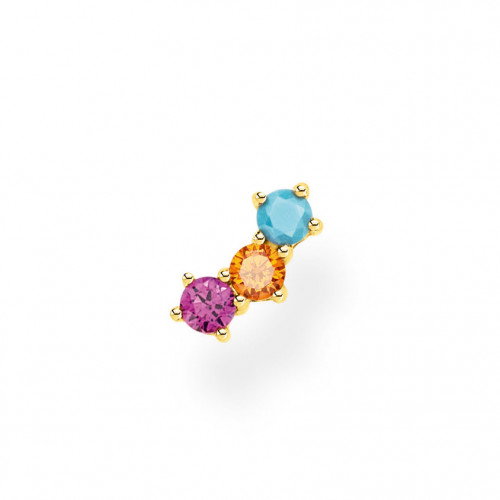 Luxoia - Thomas Sabo Einzel Ohrstecker Farbige Steine Gold - H2132-488-7