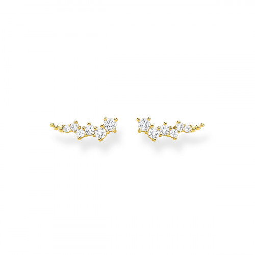 Luxoia - Thomas Sabo Ohrringe Ear Climber Weisse Steine Gold - H2157-414-14