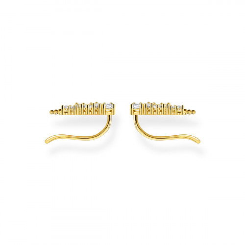 Luxoia - Thomas Sabo Ohrringe Ear Climber Weisse Steine Gold - H2157-414-14