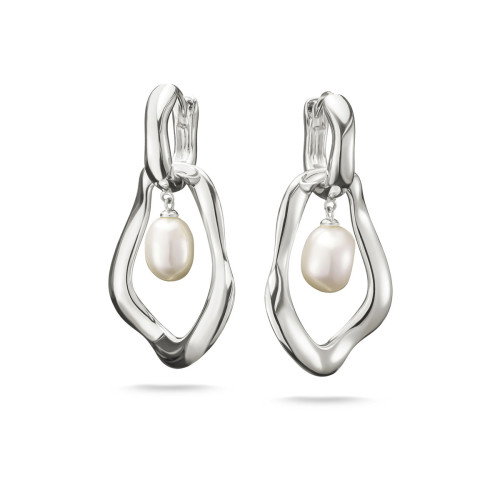 Luxoia - Thomas Sabo Creolen mit Perlen Anhänger Natural Beauty Silber - H2321-082-14