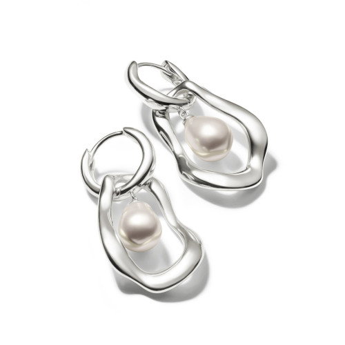 Luxoia - Thomas Sabo Creolen mit Perlen Anhänger Natural Beauty Silber - H2321-082-14