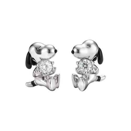 Luxoia - Thomas Sabo Peanuts Snoopy Ohrstecker weißer Zirkonia Silber - H2348-691-14