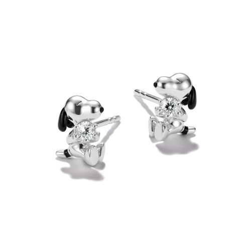 Luxoia - Thomas Sabo Peanuts Snoopy Ohrstecker weißer Zirkonia Silber - H2348-691-14