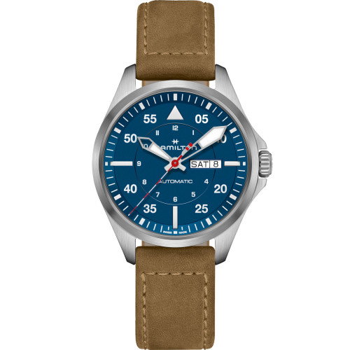 Luxoia - Hamilton Khaki Aviation Pilot Day Date Auto Air Glaciers Edition - H64655941