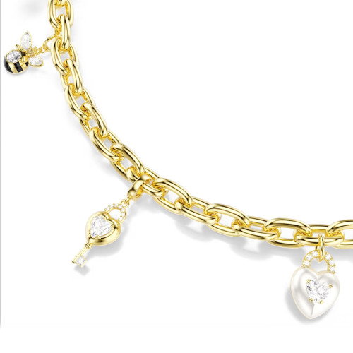 Luxoia - Swarovski Handtaschen Charm Verschiedene Schliffe Weiss Goldlegierungsschicht - 5763021