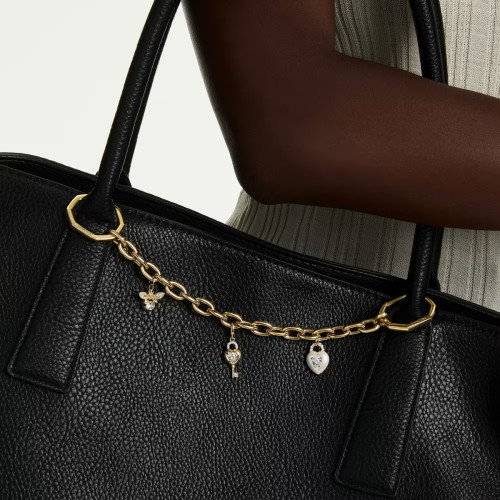 Luxoia - Swarovski Handtaschen Charm Verschiedene Schliffe Weiss Goldlegierungsschicht - 5763021