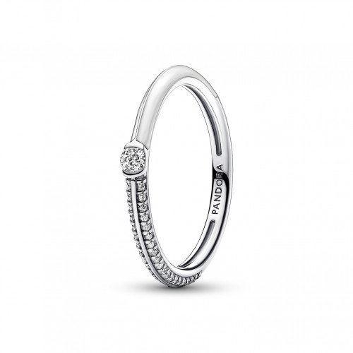 Luxoia - Pandora ME Pavé & Weisser Doppelring - 192528C02