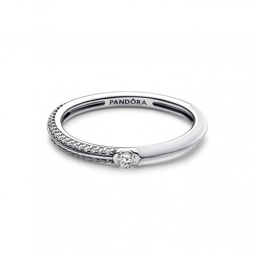 Luxoia - Pandora ME Pavé & Weisser Doppelring - 192528C02