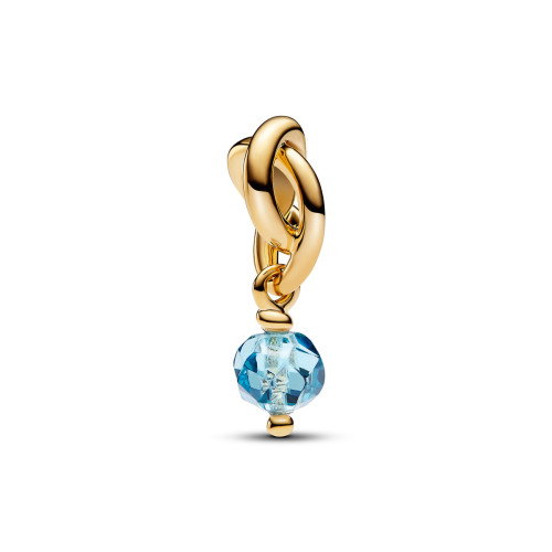 Luxoia - Pandora Facettierter aquablauer Ewigkeitskreis Charm Anhänger - 763462C03
