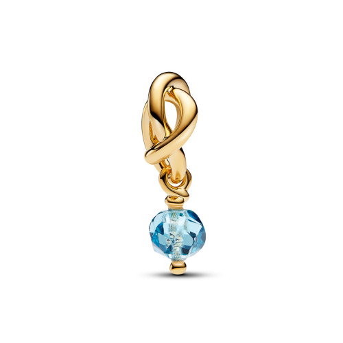Luxoia - Pandora Facettierter aquablauer Ewigkeitskreis Charm Anhänger - 763462C03