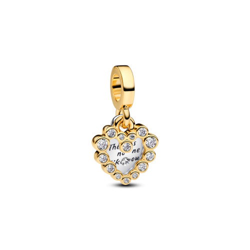 Luxoia - Pandora Funkelnder Doppel Herzanhänger Charm - 763765C01