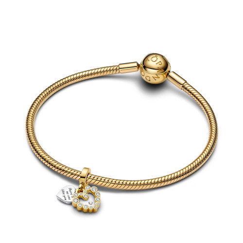 Luxoia - Pandora Funkelnder Doppel Herzanhänger Charm - 763765C01
