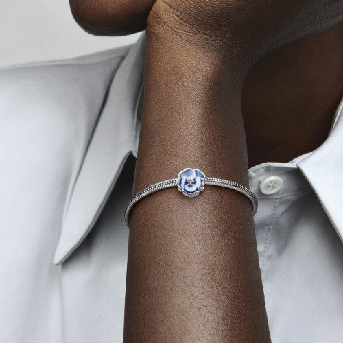 Luxoia - Pandora Blaues Stiefmütterchen Charm - 790777C02