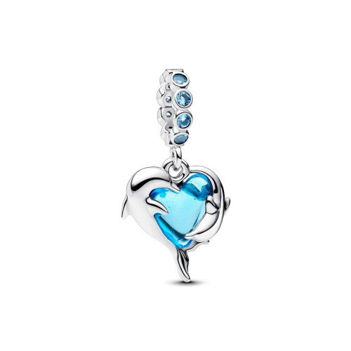 Luxoia - Pandora Blauer Murano Glas Delfine Charm Anhänger - 793924C01
