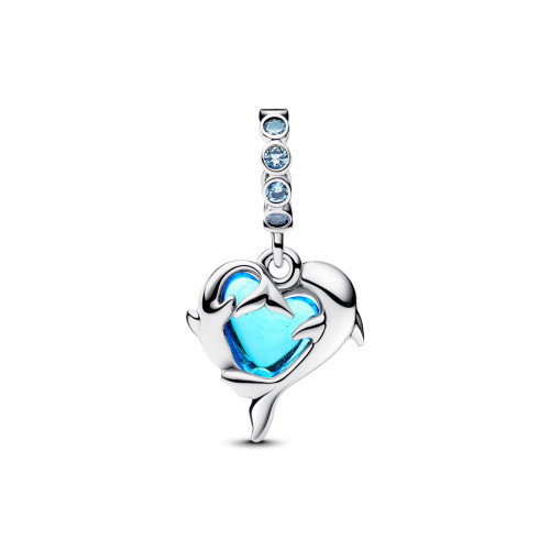 Luxoia - Pandora Blauer Murano Glas Delfine Charm Anhänger - 793924C01