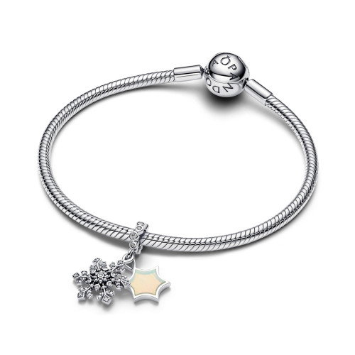 Luxoia - Pandora Schillernde Schneeflocke Doppelter Charm - 794142C01