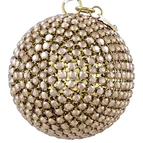 Luxoia - Swarovski Holiday Magic Classics Crystal Mesh Ball Ornament Gold tone - 5760467