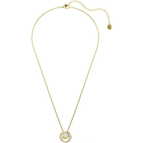 Luxoia - Swarovski Hyperbola Halskette Rundschliff Weiss Goldlegierungsschicht - 5738248