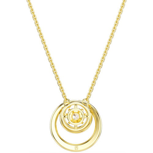 Luxoia - Swarovski Hyperbola Halskette Rundschliff Weiss Goldlegierungsschicht - 5738248