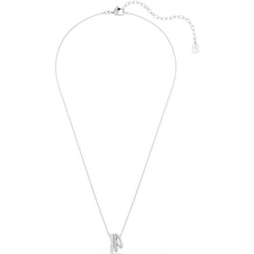 Luxoia - Swarovski Hyperbola Halskette Rundschliff Weiss Rhodiniert - 5737064