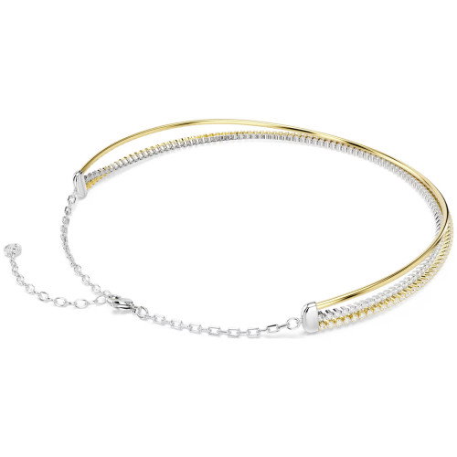 Luxoia - Swarovski Hyperbola Halskette Rundschliff Weiss Metallmix - 5752851