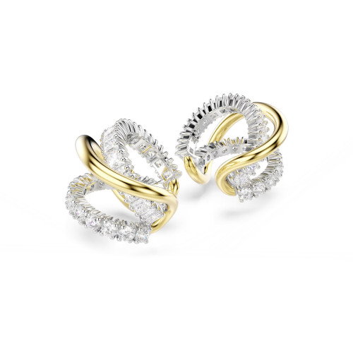 Luxoia - Swarovski Hyperbola Ohrspangen Verschiedene Schliffe Weiss Metallmix - 5742842