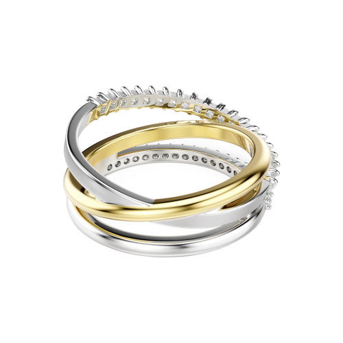 Luxoia - Swarovski Hyperbola Ring Verschiedene Schliffe Weiss Metallmix