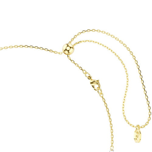Luxoia - Swarovski Hyperbola Y Halskette Rundschliff Knoten Weiss Metallmix - 5752854