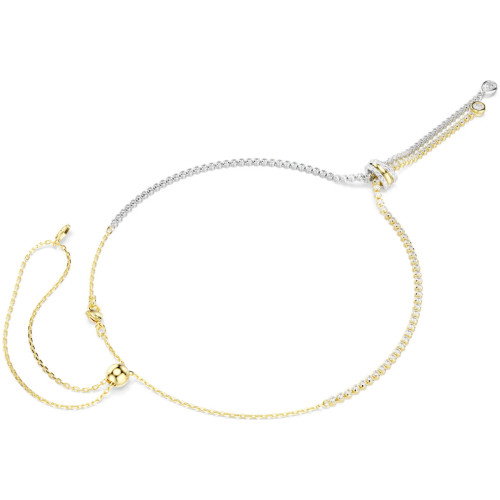 Luxoia - Swarovski Hyperbola Y Halskette Rundschliff Knoten Weiss Metallmix - 5752854